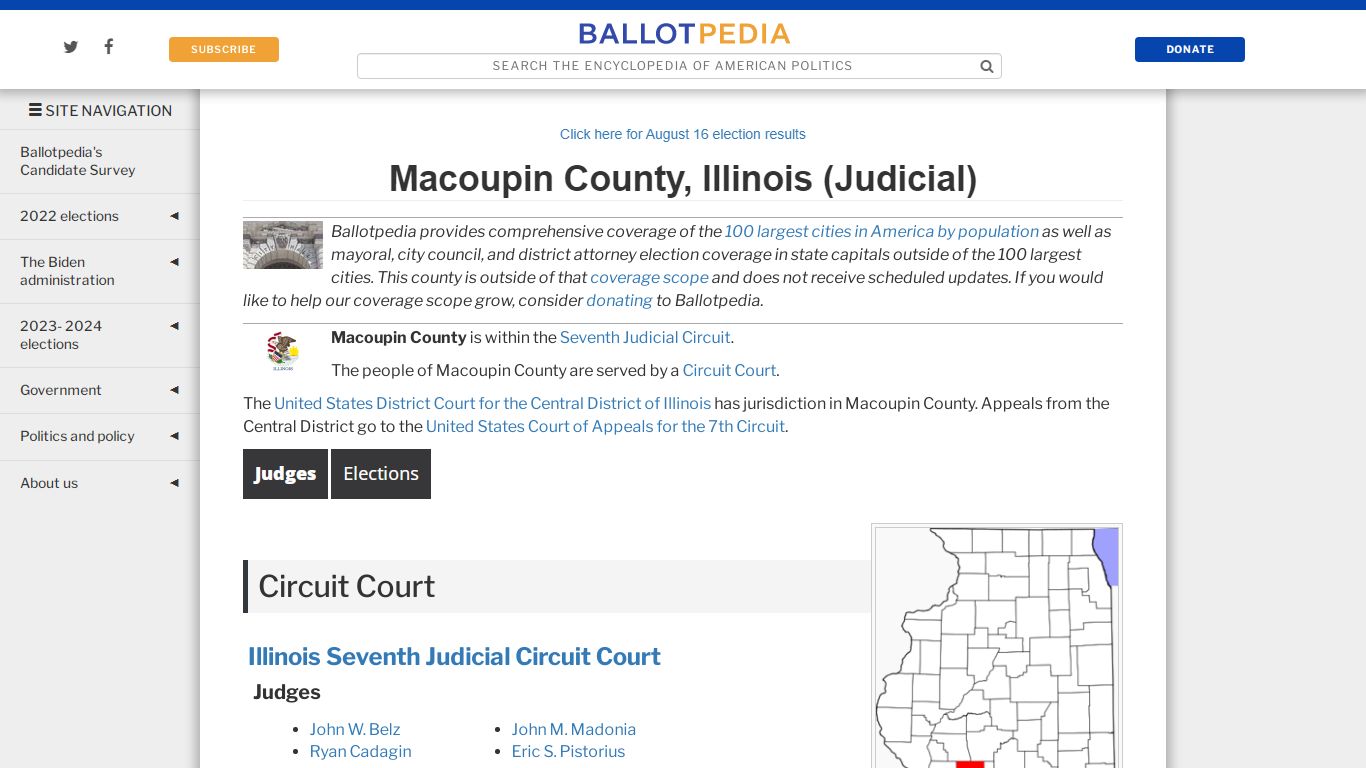 Macoupin County, Illinois (Judicial) - Ballotpedia